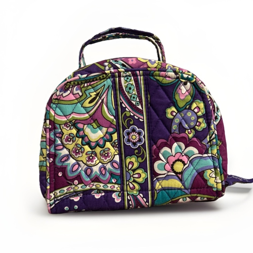 Vera Bradley Floral Paisley Heather Travel Organizer Cosmetic Bag NWOT